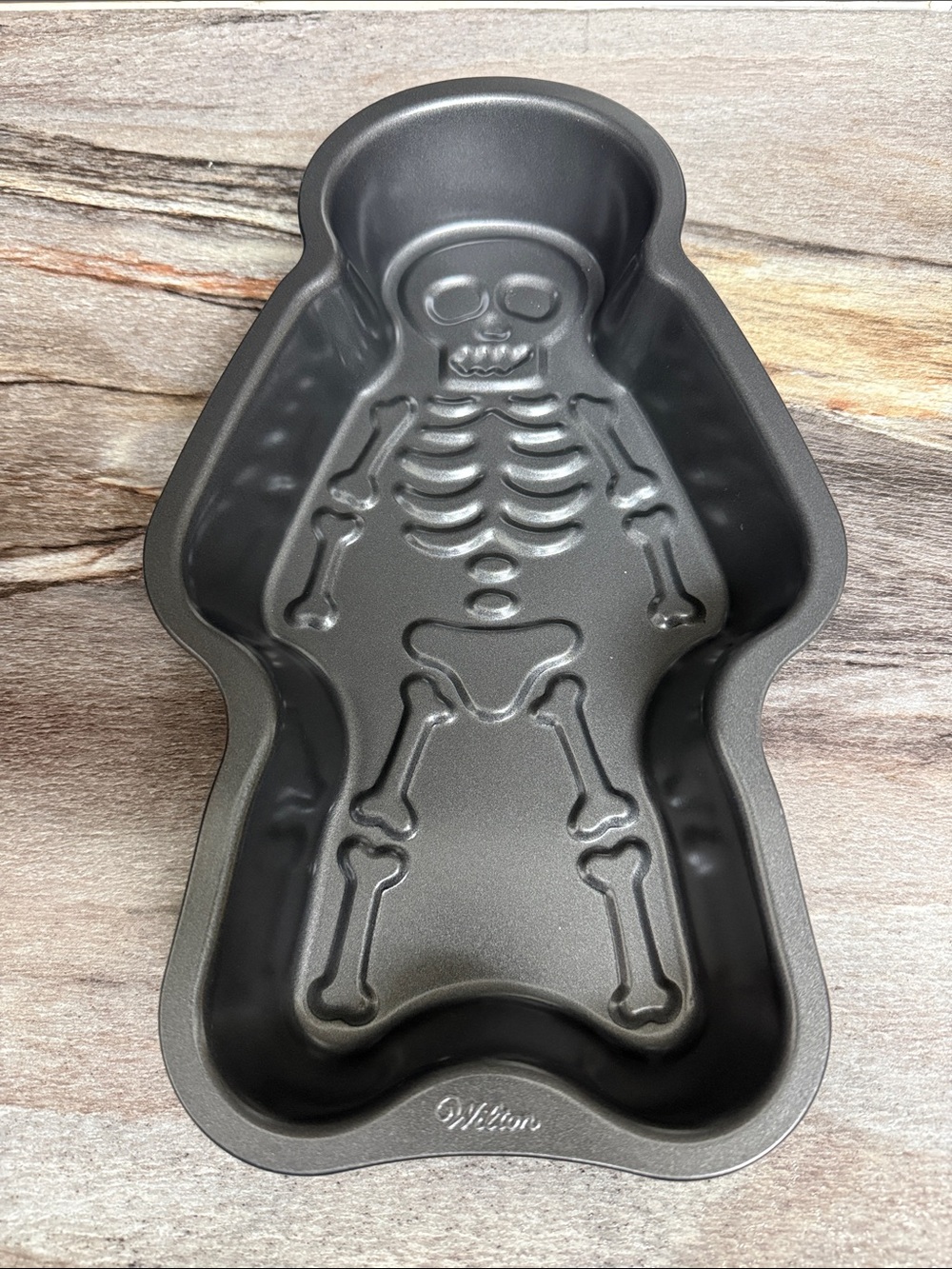 Wilton Silver Skeleton Cake Pan - Skeleton Shaped Bake Mold